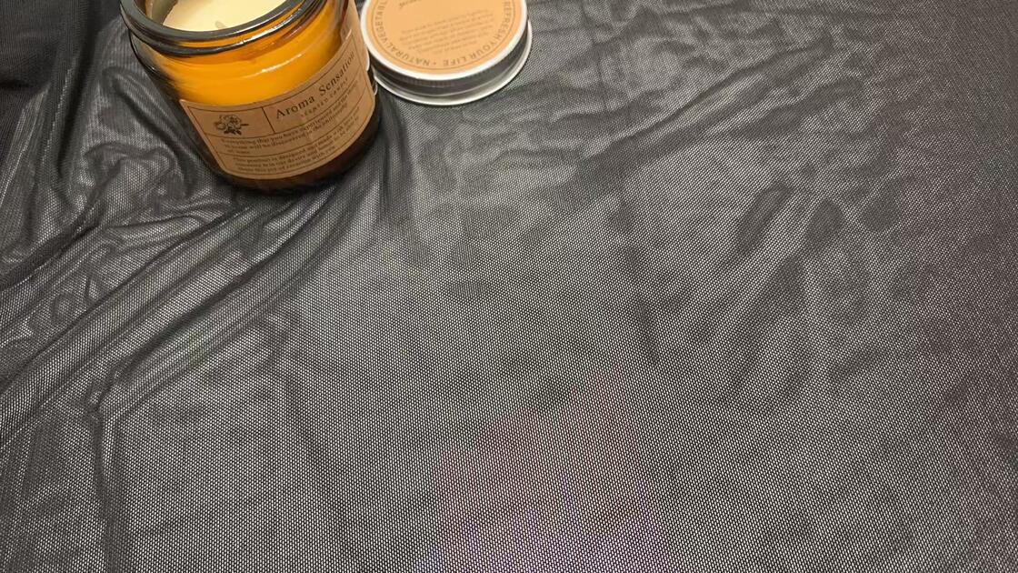 Quality Black Sheer Soft Lightweight Breathable Plain Solid Mesh Fabric for Lingerie Dress Lining and Garment Decoration factory