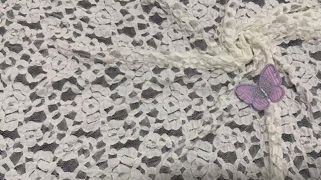 Quality Stretchy Floral Nylon Lace Fabric, Vintage Flower Pattern Soft Mesh Lace for Dress Lingerie Garment Sewing factory