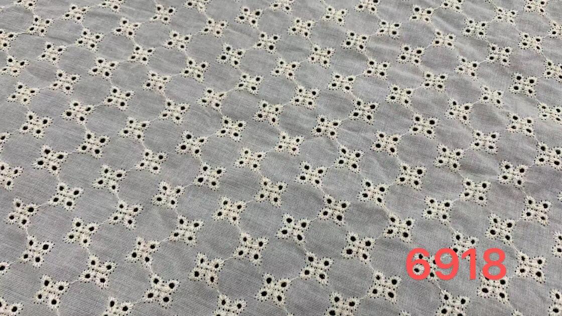 Quality Light Cotton Chicken Embroidery Lace Fabric with Delicate Hollow Workmanship and Breathable Fabric for Apparel and Home Decor factory