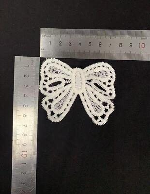 quality Handmade Crochet Lace Heart Bow White Decorations Unique Multiple Lace Product factory