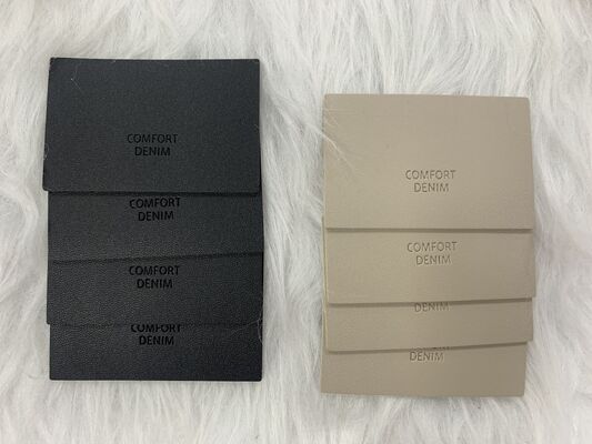 quality Custom Embossed Logo Denim Patch in PU Leather Designed for Personalized Jeans factory