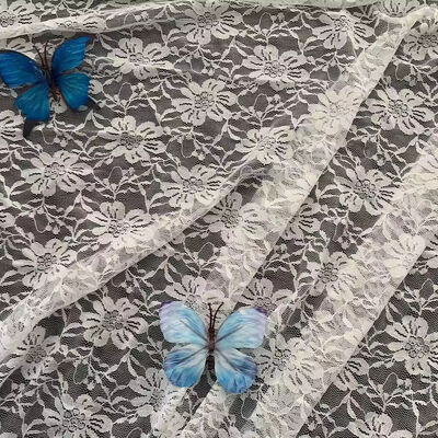 quality Nylon-Spandex Lace Fabric (90% Nylon/10% Spandex) - Elastic Openwork Mesh Textile factory