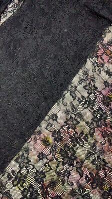 quality Imported Soft High Elasticity Lace Mesh Fabric Plain Color Hollow Without Hooking for Silk Base T-shirt Dresses factory