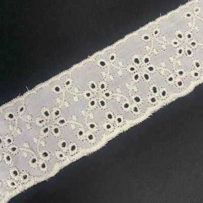 quality 100% Cotton 4cm/6cm  bar Code Chicken Embroidery Lace Tirm for Children's Garments factory