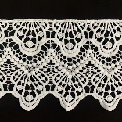 quality French Lace Embroidery Trim - Polyester Milk Silk Floral Patterns for Women's Clothing & Accessories factory