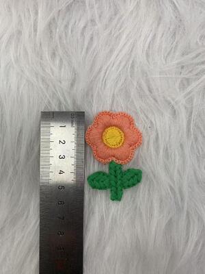 quality Small Red Flower Embroidery Applique Quality Fabric Embroidered Patch Badge Lace Accessories for Clothing factory