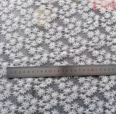 quality Wholesale Small Mesh Embroidery Flower Tulle Fabric Lace Category for Ladies' Garments factory