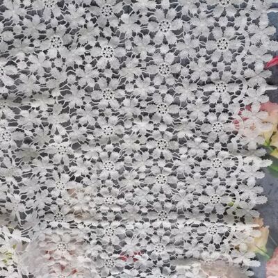 quality Milk Silk Water-Soluble Lace Fabric Elegant Water-Soluble Embroidery Fabric factory