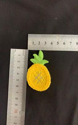 quality 3D Customizable Crochet Embroidery Patches in Watermelon Pineapple Peach Carrot Strawberry Cotton Fruit Types factory