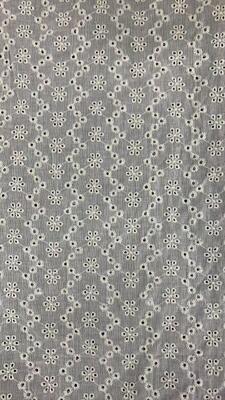 quality Pure Cotton Embroidered Lace Fabric for Summer Weddings White Dress Material Cotton Cloth factory