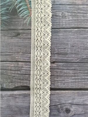 quality Vintage Cotton Lace Ribbon Crochet Scalloped Edge for Wedding DIY Craft Sewing Supplies Lace Decoration factory