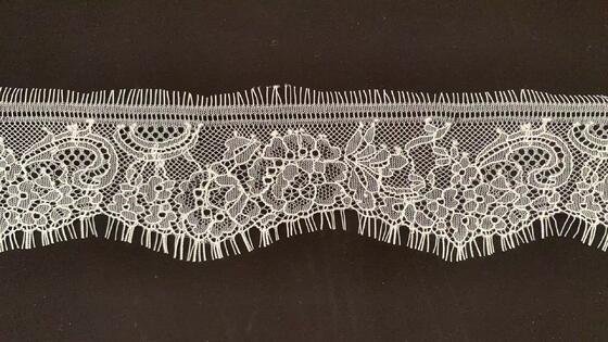 quality High Quality French Mesh Lace Nylon 7.5cm Width for Clothing factory