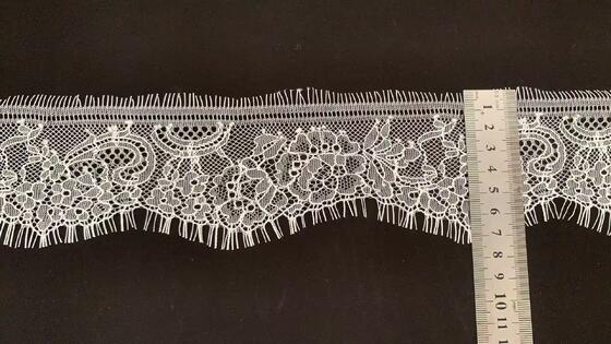 quality High Quality French Mesh Lace Nylon 7.5cm Width for Clothing factory