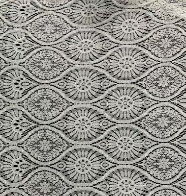 quality Hot Sales Nylon +spandex Embroidery Lace Fabric  White Lace Fabric for Evening Dresses factory