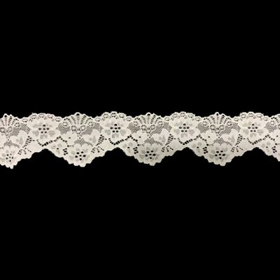 Quality 6cm White Elastic Nylon Spandex Waving Small Dong Silk Ribbon Collar Hem Cuffs Sleeves Underwear Bra factory