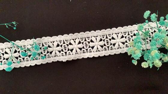 Quality Polyester Water Soluble Lace Clothing Sewing Accessories Hollowed-out Embroidery Multi-color Lolita Lace Trim for Dresses factory