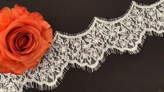 Quality New Wholesale Clothing Accessories 7.5cm Brocade Cotton French Elegant Lace factory