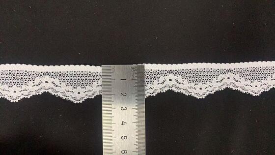 Quality Wholesale Elastic  Nylon Spandex Flower Wedding Lace Decoration 3cm 4cm White Elastic for Lingerie for Bridal Wholesaling factory