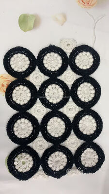 Quality 20.5cm Water Soluble Embroidered Lace Polyester & Cotton Yarn Garment Accessories for Cloth factory