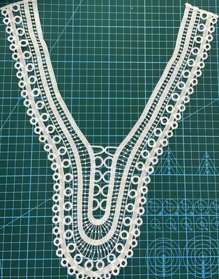 Quality Factory Custom Clothing with Decorative Cut Lace Neck Collar Embroidery Quick Production Available factory
