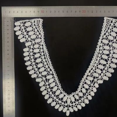 Quality Factory Custom Clothing with Decorative Cut Lace Neck Collar Embroidery Quick Production Available factory
