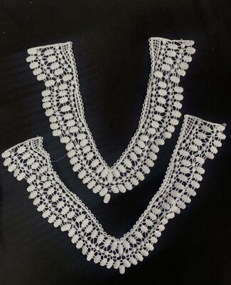 Quality Factory Custom Clothing with Decorative Cut Lace Neck Collar Embroidery Quick Production Available factory