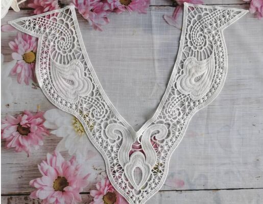 Quality Factory Custom Clothing with Decorative Cut Lace Neck Collar Embroidery Quick Production Available factory