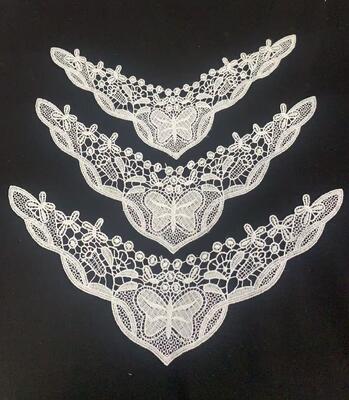 Quality New Style Water Soluble Polyester Embroidery Customizable Width Neck Lace Trim for Ladies' Dress Pajamas factory