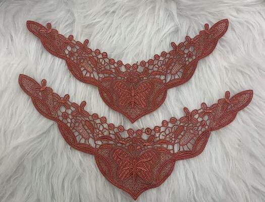 Quality New Style Water Soluble Polyester Embroidery Customizable Width Neck Lace Trim for Ladies' Dress Pajamas factory