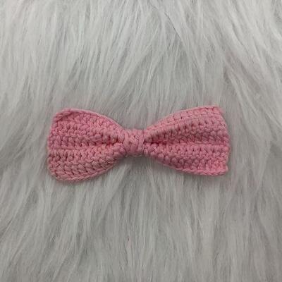 Quality Pure Hand-Knitted Crochet Bowknot Children's Hair Accessory DIY Ornaments Auxiliary Materials Finished Lace Product factory