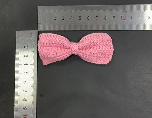 Quality Pure Hand-Knitted Crochet Bowknot Children's Hair Accessory DIY Ornaments Auxiliary Materials Finished Lace Product factory