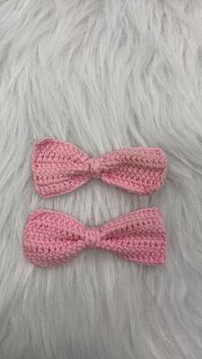 Quality Pure Hand-Knitted Crochet Bowknot Children's Hair Accessory DIY Ornaments Auxiliary Materials Finished Lace Product factory