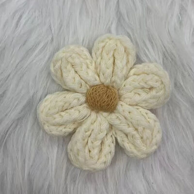 Quality Colorful Crochet Yarn Small Flowers Imitating Flower Accessories Handmade Clothing Bag Hat Hair Clip Decoration Handmade Flowers factory