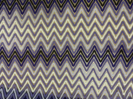 Quality Ethnic Style DIY Sofa Cover Fine Canvas Printed Wavy Stripes Lace Fabric for Dormitory Tablecloth and Bag Fabric factory
