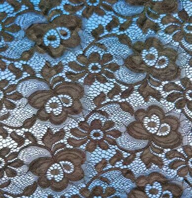 Quality Nylon Spandex Stretch Lace Fabric Elastic Hollow Flower Knitting Mesh for Female Wedding Dresses and Garments Accessories factory
