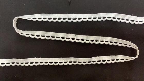 Quality Single Sided Milk Silk Water-soluble Embroidery Lace Trim, Barcode Lolita Dog Tooth Wavy Edge, Non Stretch Clothing Accessories factory