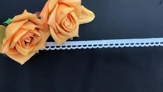 Quality Single Sided Milk Silk Water-soluble Embroidery Lace Trim, Barcode Lolita Dog Tooth Wavy Edge, Non Stretch Clothing Accessories factory