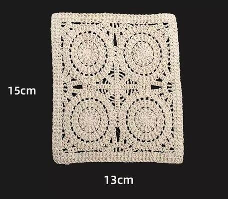 Quality Vintage 3D Lace Table Mat Hollowed Out Embroidery Coasters Shot Decorative Props Soft Cotton Home Fabric Square factory