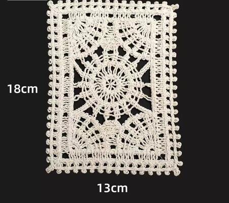 Quality Vintage 3D Lace Table Mat Hollowed Out Embroidery Coasters Shot Decorative Props Soft Cotton Home Fabric Square factory