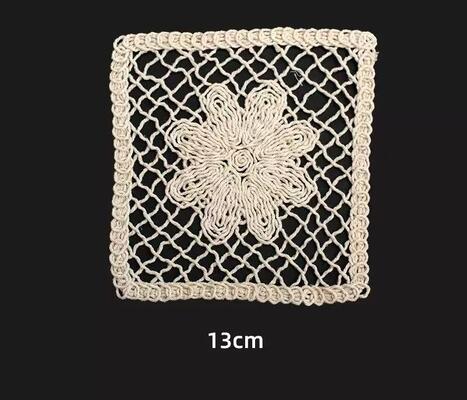 Quality Vintage 3D Lace Table Mat Hollowed Out Embroidery Coasters Shot Decorative Props Soft Cotton Home Fabric Square factory