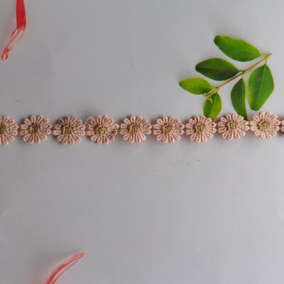 Quality 1.5cm French Lace Daisy Flower Water Soluble Embroidery Trim for Children's Dresses Shoes & Bags Decoration factory