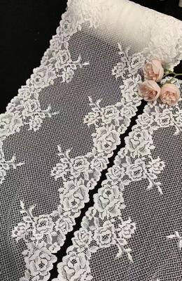Quality NYLON SPANDEX WIDE LACE TRIM,LARGE EDGE LACE,ELEGANT BROAD LACE BORDER, factory