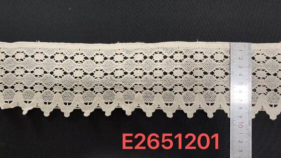 Quality 100% Cotton Embroidery Lace Trim with 9cm Width and Non Stretch for Clothing and Home Textiles factory