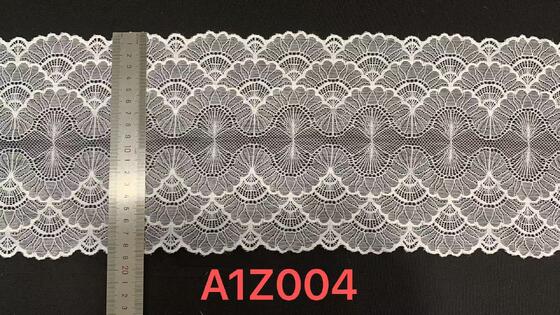 Quality A1Z004 French Lace with Nylon/Spandex Material and 19CM Width Featuring Wavy Edge Design for Dress & Home Textiles factory