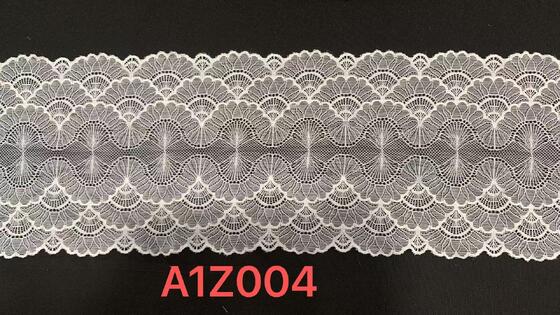 Quality A1Z004 French Lace with Nylon/Spandex Material and 19CM Width Featuring Wavy Edge Design for Dress & Home Textiles factory