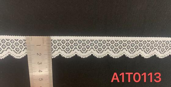 Quality Stretch Lace Trim with Nylon Spandex Material, 2.5cm Width, and Floral Pattern for Lingerie and Bridal Sewing factory