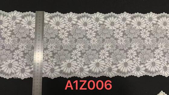 Quality Sunflower Daisy Floral Lace Trim Stretch Fabric in Nylon Spandex with 22.5cm Width for Pajama Dresses factory