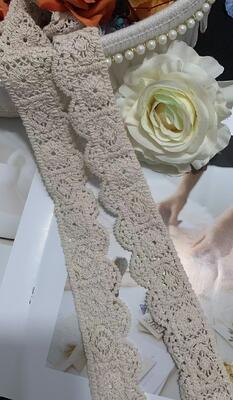Quality 4cm Water-Soluble Guipure Lace Trim with Rope Embroidery for Women's Summer Vest Dress factory