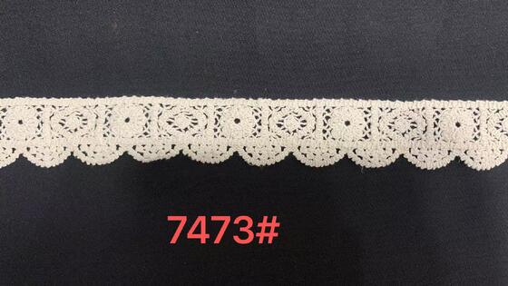 Quality 4cm Water-Soluble Guipure Lace Trim with Rope Embroidery for Women's Summer Vest Dress factory