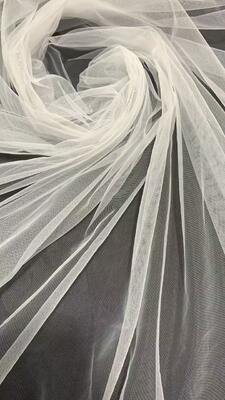 Quality White 100% Nylon Soft SOILD Mesh Fabric 150cm Eco-Friendly for Garment Shoes Children's Clothing Wedding Dresses Home Decor factory